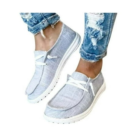 Canvas Sneakers for Womens Lace up Loafers Comfotable Lightweight Boat Casual Shoes Lace Up Walking Loafers
Canvas Sneakers for Womens Lace up Loafers Comfotable Lightweight Boat Casual Shoes Lace Up Walking Loafers
