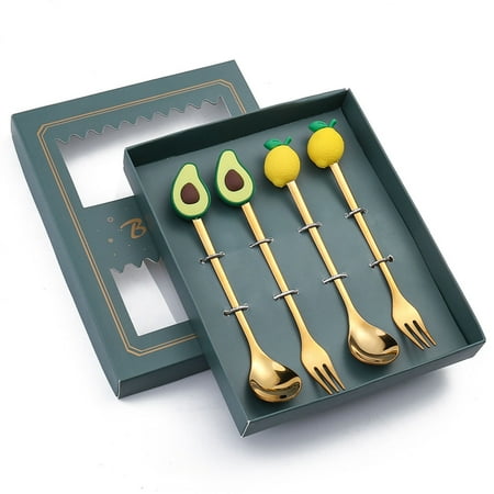 Stainless Steel Fork Spoon Creative Appetizer Cake Fruit Forks Set Teaspoon Set
Stainless Steel Fork Spoon Creative Appetizer Cake Fruit Forks Set Teaspoon Set