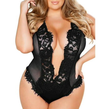 KVMeteor Women s Plus Size Spaghetti Strap See Through Lace Jumpsuit Nightgown Pajamas
KVMeteor Women s Plus Size Spaghetti Strap See Through Lace Jumpsuit Nightgown Pajamas