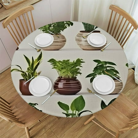 Sheronv House Plants Round Tablecloth 100% Polyester with Elastic Edge Stain-Resistant and Washable for Indoor Outdoor Use Ideal for Restaurants Weddings Parties - Various Sizes Available 54 -58
Sheronv House Plants Round Tablecloth 100% Polyester with Elastic Edge Stain-Resistant and Washable for Indoor Outdoor Use Ideal for Restaurants Weddings Parties - Various Sizes Available 54 -58