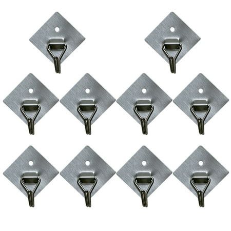 NUOLUX 10 Pcs Stainless Steel Hooks Bathroom Wall-mounted Hooks Heavy Duty Sticky Hooks
NUOLUX 10 Pcs Stainless Steel Hooks Bathroom Wall-mounted Hooks Heavy Duty Sticky Hooks
