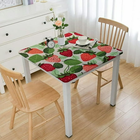 Facannap Strawberries Leaves Pattern Square Tablecloth for Picnic Dining Kitchen Farmhouse 100% Polyester Fiber 40*40
Facannap Strawberries Leaves Pattern Square Tablecloth for Picnic Dining Kitchen Farmhouse 100% Polyester Fiber 40*40