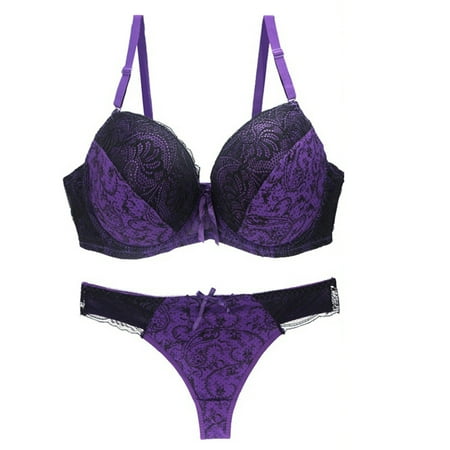 fanshao 2Pcs Color Block Lace Push Up Underwired Bra G-String Sexy Women Underwear Set
fanshao 2Pcs Color Block Lace Push Up Underwired Bra G-String Sexy Women Underwear Set