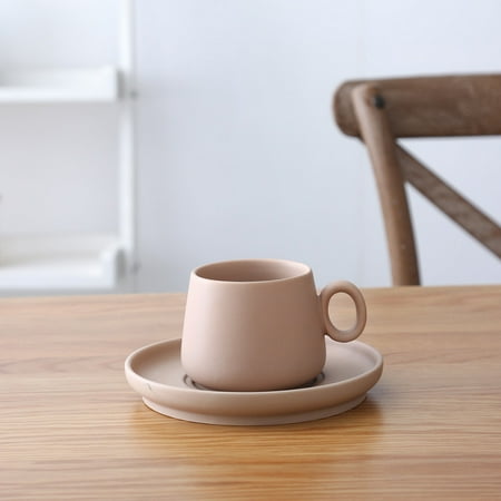 VeliToy Coffee Cups with Tray Porcelain Tea Matte Ceramic Saucers Mug Macaron Home Supplies(Brown)
VeliToy Coffee Cups with Tray Porcelain Tea Matte Ceramic Saucers Mug Macaron Home Supplies(Brown)