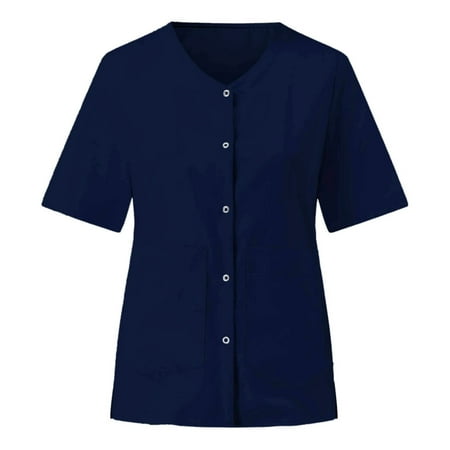 Xutthjh Women Scrubs Top Short Sleeve V-Neck Solid Color Tops Nursing Working Uniform T-Shirts
Xutthjh Women Scrubs Top Short Sleeve V-Neck Solid Color Tops Nursing Working Uniform T-Shirts