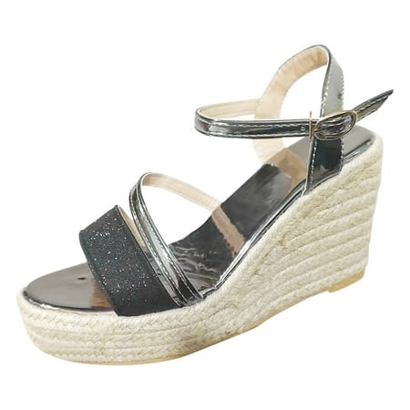 PEASKJP Sandals Women Wide Ankle Strap and Adjustable Buckle Sandals for Women (Black 7)
PEASKJP Sandals Women Wide Ankle Strap and Adjustable Buckle Sandals for Women (Black 7)