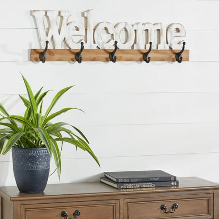 Studio 350 White Wood Farmhouse Wall Hook 10 x 31 x 3 - 31 x 3 x 1031x3x10-White/Brown
Studio 350 White Wood Farmhouse Wall Hook 10 x 31 x 3 - 31 x 3 x 1031x3x10-White/Brown