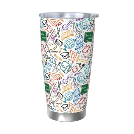 Ocsxa Back To School Pattern 20oz Travel Coffee Mug with Flip Lid Stainless Steel Insulated Insulated Coffee Mug Thermal Cup with Splash Proof Sliding Lid-Without Straw
Ocsxa Back To School Pattern 20oz Travel Coffee Mug with Flip Lid Stainless Steel Insulated Insulated Coffee Mug Thermal Cup with Splash Proof Sliding Lid-Without Straw
