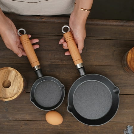 Egg Pan Rustproof Heat Retention Mini Wooden Handle Omelette Pan Cooking Utensil
Egg Pan Rustproof Heat Retention Mini Wooden Handle Omelette Pan Cooking Utensil