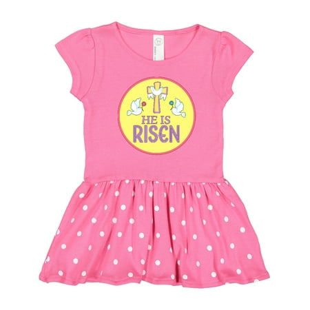 Inktastic He is Risen for Easter Gift Toddler Girl Dress