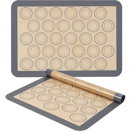 Silicone Baking Mat - Set of 2 Half Sheet Non Stick Silicon Liner for Bake Pans & Rolling - Macaron/Pastry/Cookie/Bun/Bread Making - Professional Grade Nonstick
Silicone Baking Mat - Set of 2 Half Sheet Non Stick Silicon Liner for Bake Pans & Rolling - Macaron/Pastry/Cookie/Bun/Bread Making - Professional Grade Nonstick
