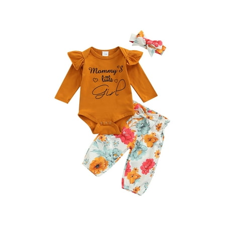 Newborn Baby Girl s Tops and Trousers Suit Special Letter Long Sleeve Romper and Flower Long Pants with Headband
Newborn Baby Girl s Tops and Trousers Suit Special Letter Long Sleeve Romper and Flower Long Pants with Headband