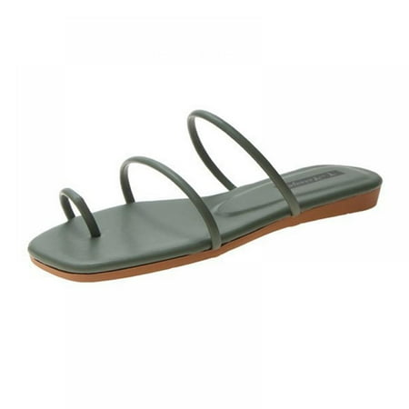 Women Flat Slippers Slip-on Toe with Sandals and Slippers