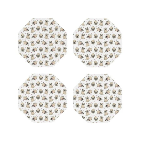 Fuzoiu Pugs Print Leather Coasters Set Drink Coasters Set of 4 for Tabletop Protection Durable PVC Coasters Home Décor and Housewarming Gift-Octagon
Fuzoiu Pugs Print Leather Coasters Set Drink Coasters Set of 4 for Tabletop Protection Durable PVC Coasters Home Décor and Housewarming Gift-Octagon