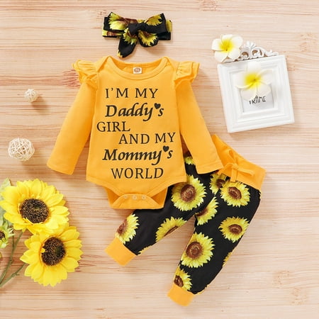 GRNSHTS Newborn Baby Girls Fall Outfits Long Sleeve Letter Ruffle Romper Bodysuit Sunflower Leggings Pants Clothes (Yellow 12-18 Months )
GRNSHTS Newborn Baby Girls Fall Outfits Long Sleeve Letter Ruffle Romper Bodysuit Sunflower Leggings Pants Clothes (Yellow 12-18 Months )