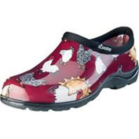 078130 Sluggers Womens Waterproof Comfort Shoe Chicken Red - 6