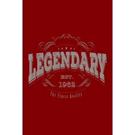 Legendary 1962: Vintage Password Tracker Classic Cover 6" x 9" Notebook 50 Pages (Paperback)