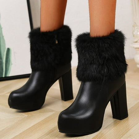 TIANEK Warm Solid Retro Zipper High Heel Round Toe Square Heel Womens Black Boots Reduced
TIANEK Warm Solid Retro Zipper High Heel Round Toe Square Heel Womens Black Boots Reduced