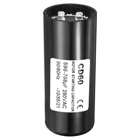 Uxcell 590-708uF/Mfd 250VAC 50/60Hz Motor Start Capacitor CD60 Run Capacitor