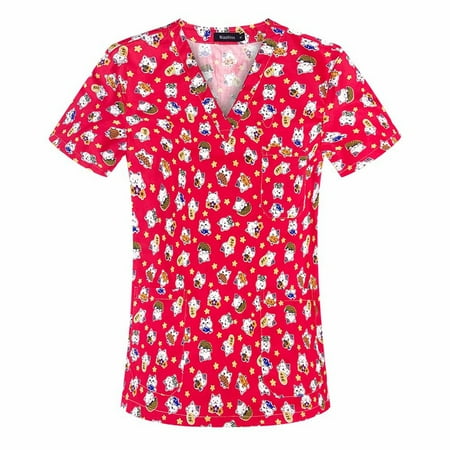 DNDKILG Women s Professionals Graphic Scrubs Top Casual Working T Shirt V Neck Uniform Pockets Short Sleeve Nursing Scrubs Red S
DNDKILG Women s Professionals Graphic Scrubs Top Casual Working T Shirt V Neck Uniform Pockets Short Sleeve Nursing Scrubs Red S