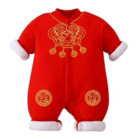 Baby Boy Dinosaur Romper Baby Unisex Spring Festival Cotton Print Autumn Long Sleeve Romper Jumpsuit Clothes Chinese Calendar New Year Outfits Baby Boy Pajamas 3-6 Months
Baby Boy Dinosaur Romper Baby Unisex Spring Festival Cotton Print Autumn Long Sleeve Romper Jumpsuit Clothes Chinese Calendar New Year Outfits Baby Boy Pajamas 3-6 Months