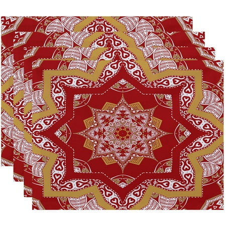 Simply Daisy 18 x 14 Shawl Geometric Print Placemats Set of 4