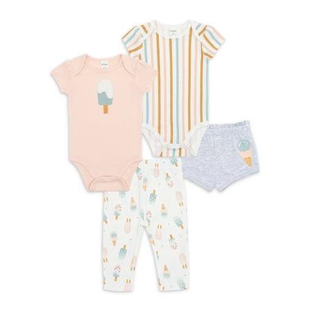 Petit Lem Baby Girl Outfit Set 4-Piece Sizes 3M-24M