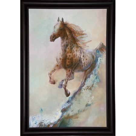 Appaloosa Run-denlun88629 Print 23.5"x15.5" by Denton Lund in a Bistro Expresso