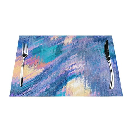 ZNDUO Placemats 1 PCS Heat Resistant Stain Resistant Woven PVC Insulation Placemats Durable Washable Elegant Table Mats for Dining-Blue Abstract Texture 18 x12
ZNDUO Placemats 1 PCS Heat Resistant Stain Resistant Woven PVC Insulation Placemats Durable Washable Elegant Table Mats for Dining-Blue Abstract Texture 18 x12
