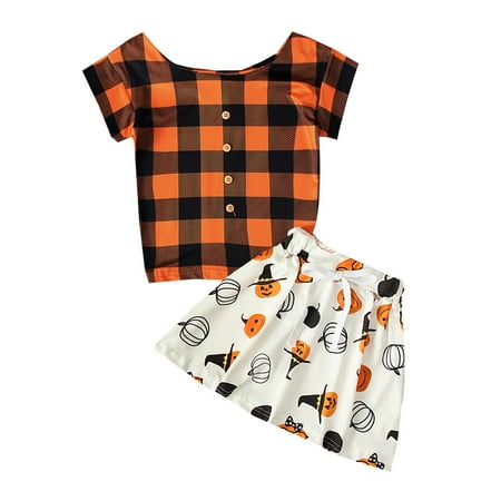 Dadaria Baby Girl Clothes Halloween Outfit 0-5T Toddler Baby Kids Plaid Tops Pumpkin Skirts set Outfits Orange 90 Toddler
Dadaria Baby Girl Clothes Halloween Outfit 0-5T Toddler Baby Kids Plaid Tops Pumpkin Skirts set Outfits Orange 90 Toddler