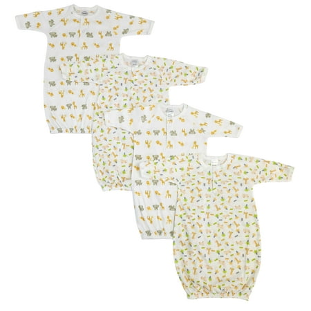 Bambini Layette Unisex Newborn Baby 4 Piece Gown Set