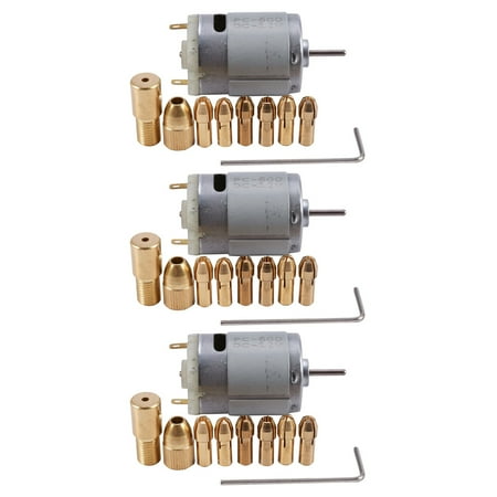 3Pc Dc 12V 500Ma Mirco Motor with 6Pcs 0.5-3.2mm Drill Collet Electric Pcb Tool Set
3Pc Dc 12V 500Ma Mirco Motor with 6Pcs 0.5-3.2mm Drill Collet Electric Pcb Tool Set