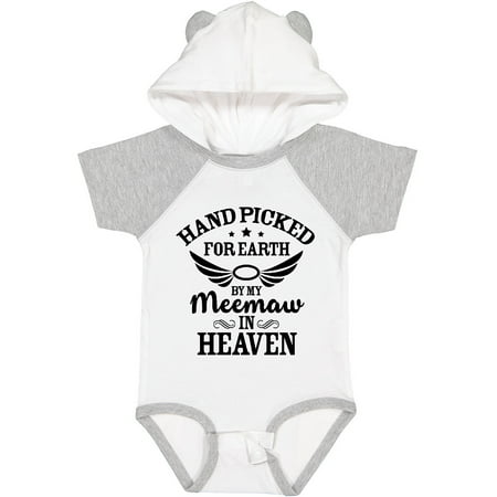 Inktastic Handpicked for Earth by My Meemaw in Heaven with Angel Wings Gift Baby Boy or Baby Girl Bodysuit
Inktastic Handpicked for Earth by My Meemaw in Heaven with Angel Wings Gift Baby Boy or Baby Girl Bodysuit