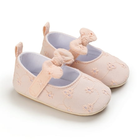 Girls Embroidery Mary Jane Flats Soft-soled Anti-slip Bowknot Christening Shoes Crib Shoes
Girls Embroidery Mary Jane Flats Soft-soled Anti-slip Bowknot Christening Shoes Crib Shoes