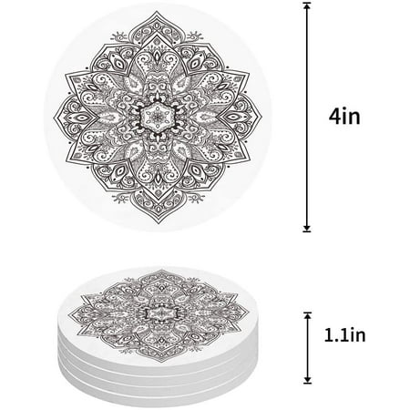 FMSHPON Mandala Set of 6 Round Coaster for Drinks Absorbent Ceramic Stone Coasters Cup Mat with Cork Base for Home Kitchen Room Coffee Table Bar Decor
FMSHPON Mandala Set of 6 Round Coaster for Drinks Absorbent Ceramic Stone Coasters Cup Mat with Cork Base for Home Kitchen Room Coffee Table Bar Decor
