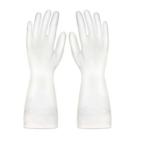 Soft Robber Gloves Durable Transparent Gloves Latex Anti-sticking Gloves Durable Non-slip for Kitchen Dishwashing