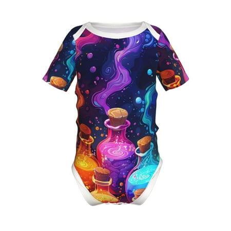 Junzan Colorful Potion Bottles Magic Print Short-Sleeve Baby Climbing Clothes Bodysuits for Infant One-Piece for Baby Boys & Girls Baby Clothes Baby Romper with Snap Closure-12 Months
Junzan Colorful Potion Bottles Magic Print Short-Sleeve Baby Climbing Clothes Bodysuits for Infant One-Piece for Baby Boys & Girls Baby Clothes Baby Romper with Snap Closure-12 Months