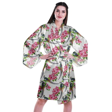 Moomaya Printed Womens Kimono Sleeve Robes Satin Silk Getting Ready Bridal Robe Coverup
Moomaya Printed Womens Kimono Sleeve Robes Satin Silk Getting Ready Bridal Robe Coverup