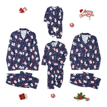 Bebiullo Christmas Family Matching Pajamas Set Classic Santa Claus Print Long Sleeve Button Down Shirt+Pants Holiday Sleepwear
Bebiullo Christmas Family Matching Pajamas Set Classic Santa Claus Print Long Sleeve Button Down Shirt+Pants Holiday Sleepwear