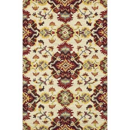 Alexander Home Hand-hooked Tessa Multi/Red Wool Rug (3'6 x 5'6) - 3'6 x 5'6'