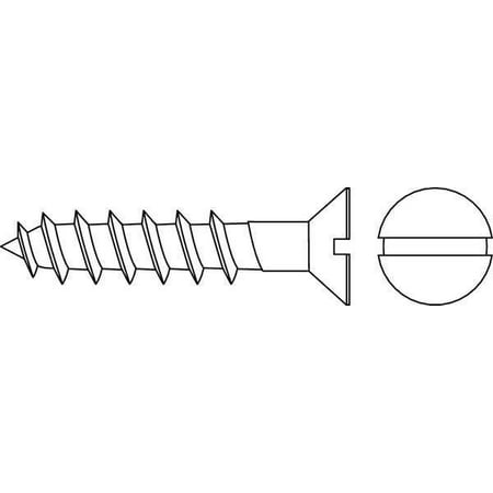5PC ZoroSelect #4 x 5/8 Slotted Flat Head Carbon Steel Wood Screws 100 pk.