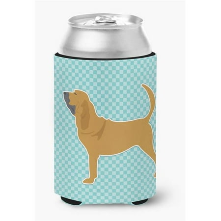 Bloodhound Checkerboard Blue Can or Bottle Hugger