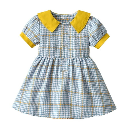 Toddler Kids Baby Girls Spring Summer Cute Plaid Cotton Short Sleeve Princess Dress Fashion Clothes
Toddler Kids Baby Girls Spring Summer Cute Plaid Cotton Short Sleeve Princess Dress Fashion Clothes