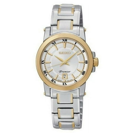 Seiko Women's Dress Mother of Pearl Dial Two-tone Watch SXDF95