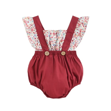 WEARELLAKIDS Baby Girl Ruffle Romper Floral Print Bodysuit Jumpsuit Casual Clothes for Newborn Infant Kids
WEARELLAKIDS Baby Girl Ruffle Romper Floral Print Bodysuit Jumpsuit Casual Clothes for Newborn Infant Kids