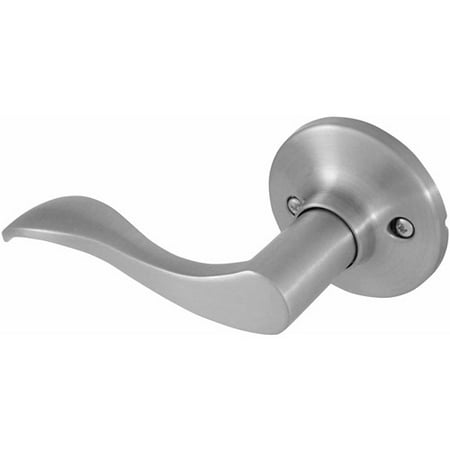 Honeywell Wave Left Dummy Door Lever, Satin Nickel