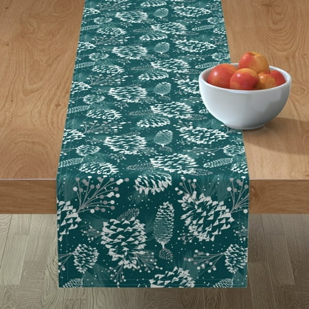 Cotton Sateen Table Runner 108 - Festive Forest Teal Green Christmas Holiday Nature Pinecone Winter Seasonal Print Custom Table Linens by Spoonflower
Cotton Sateen Table Runner 108 - Festive Forest Teal Green Christmas Holiday Nature Pinecone Winter Seasonal Print Custom Table Linens by Spoonflower