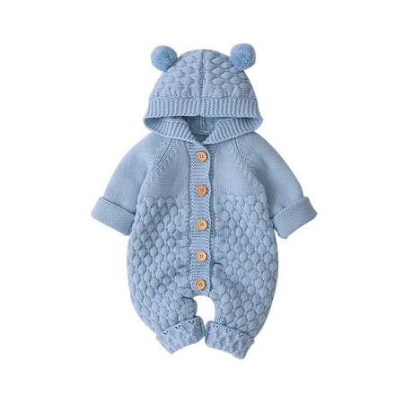 NIUREDLTD Baby Girl Boy Knit Hooded Jumpsuit Winter Warm Outwear Long sleeves Knit Coat Hooded jacket Size 73
NIUREDLTD Baby Girl Boy Knit Hooded Jumpsuit Winter Warm Outwear Long sleeves Knit Coat Hooded jacket Size 73