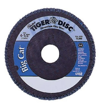 Weiler 804-50803 4 1-2 Inchtiger Disc Big Catabr Flap Phenolic Bk