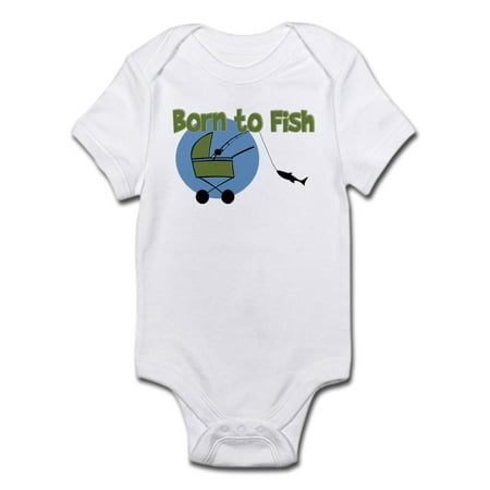 CafePress - Born To Fish Infant Bodysuit - Baby Light Bodysuit